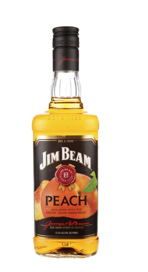 Jim Beam Bourbon Whiskey, Peach Liqueur 750ML – Wine Barrica