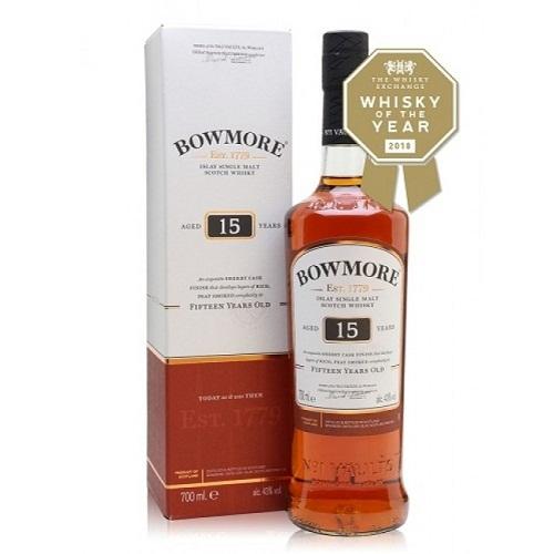 Bowmore 15 Yr Single Malt Scotch Darkest Whisky 750ML
